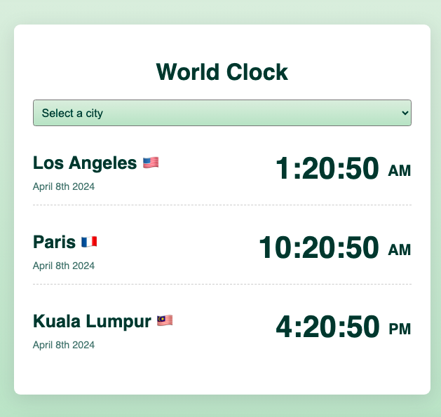 world clock preview